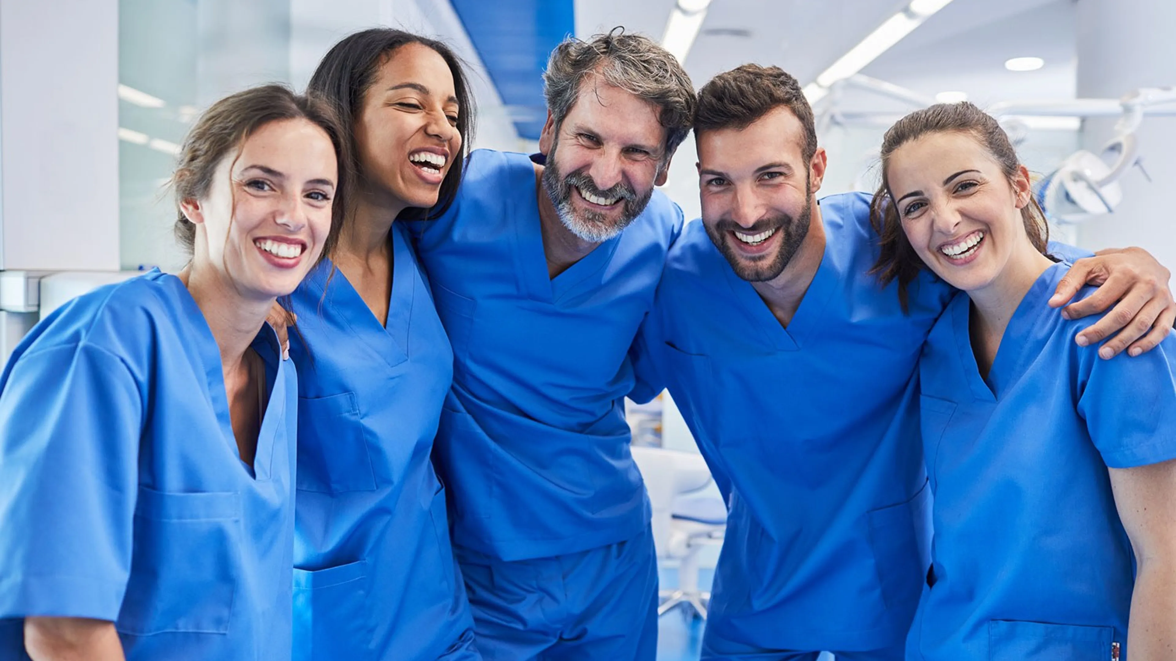 Group of dental assistants smiling